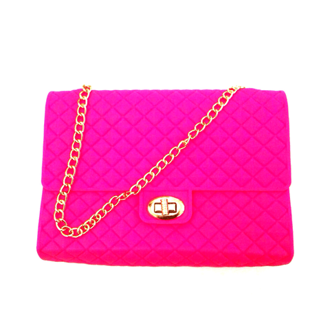 Sadie Neon Pink Jelly Bag at LVBT
