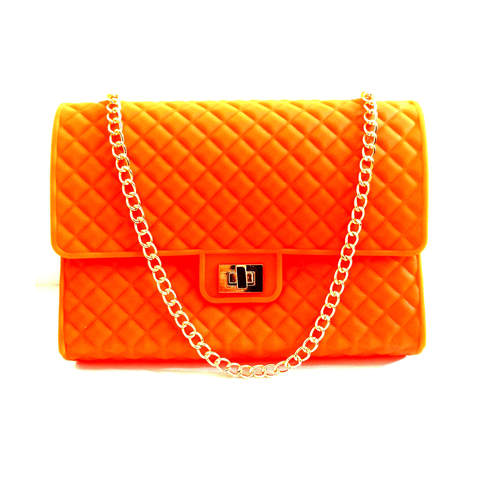 Sadie Neon Orange Jelly Bag at LVBT