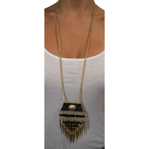 Jasmine - Arabian inspired statement necklace on model