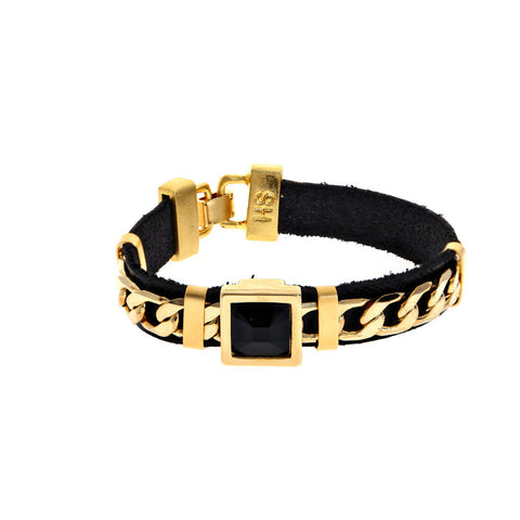 Hagar Satat Gold and Black Cocktail Bracelet at LVBT