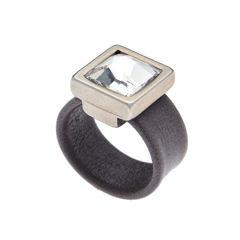 Hagar Satat Silver and Grey Cocktail Ring at LVBT