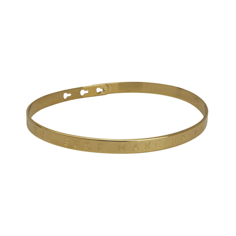 Gold A smile is the best make-up a girl can wear Bracelet