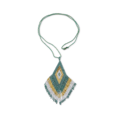 Amadoria Green, Gold & White Java Necklace at LVBT