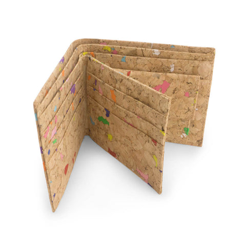 Multi-coloured Cork Male Wallet