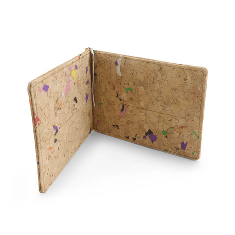 Multi-coloured Cork Money Clip
