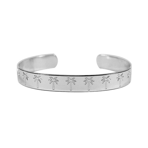 Silver Flat Palm Tree Bracelet