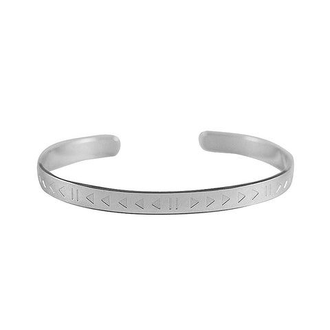Silver Fine Play Pause Bracelet