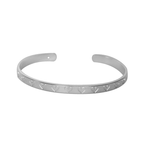 Silver Fine Heart Bracelet