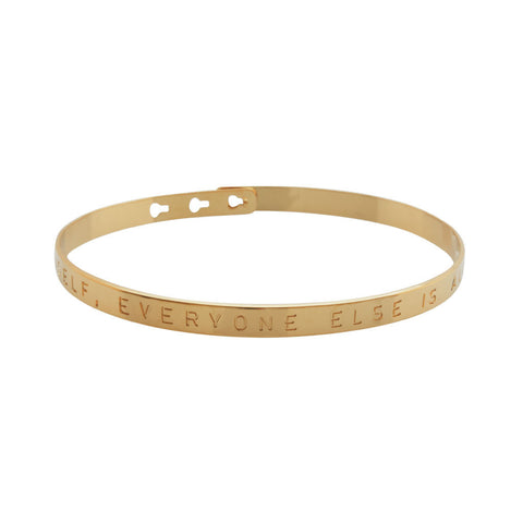 MYA BAY Gold Be Yourself, Everyone Else is Already Taken Bracelet at LVBT