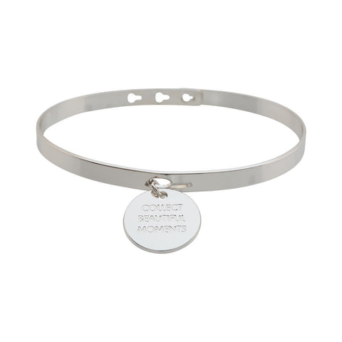 Silver "Collect beautiful moments" Charm Bracelet