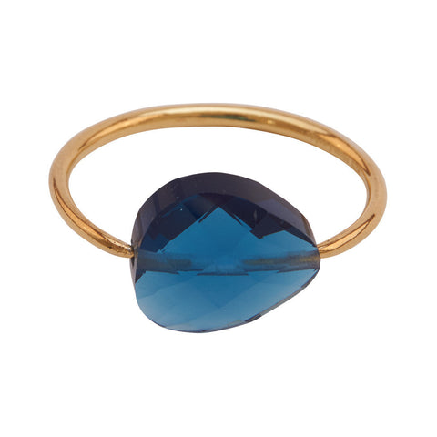 Miss Lesley Rene Gold and Blue Stone Ring at LVBT