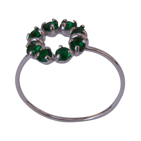 Miss Lesley Callie Silver and Emerald Green Ring at LVBT