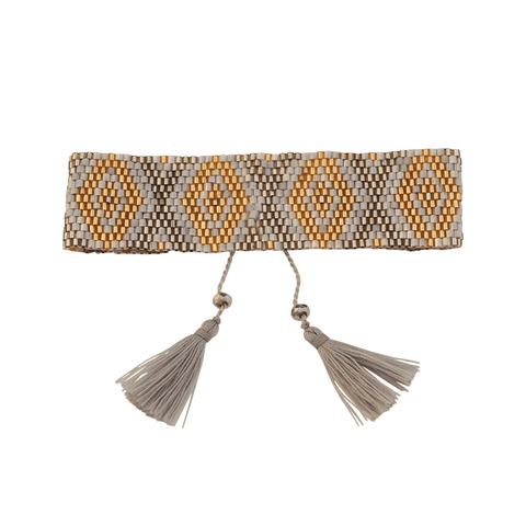 Hematite, White & Gold Java Bracelet at LVBT