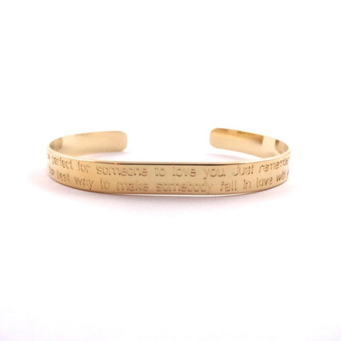 Gold Scripted Cuff at LVBT
