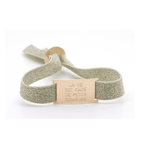 Metallic Silver Ribbon Bracelet & Connecter at LVBT