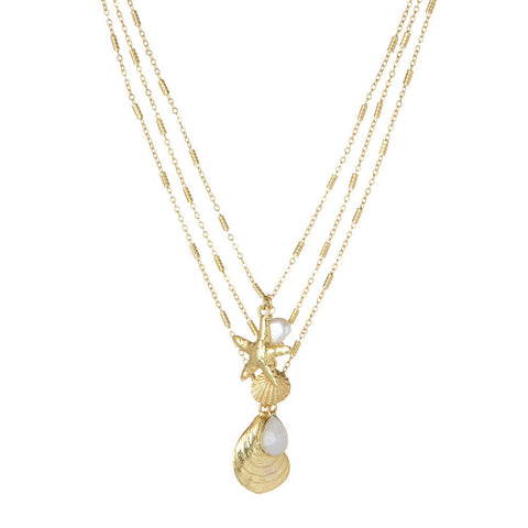 White and Gold Sienna Necklace