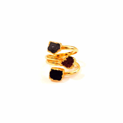 Love by Taryn Triple Semi-Precious Stone Ring