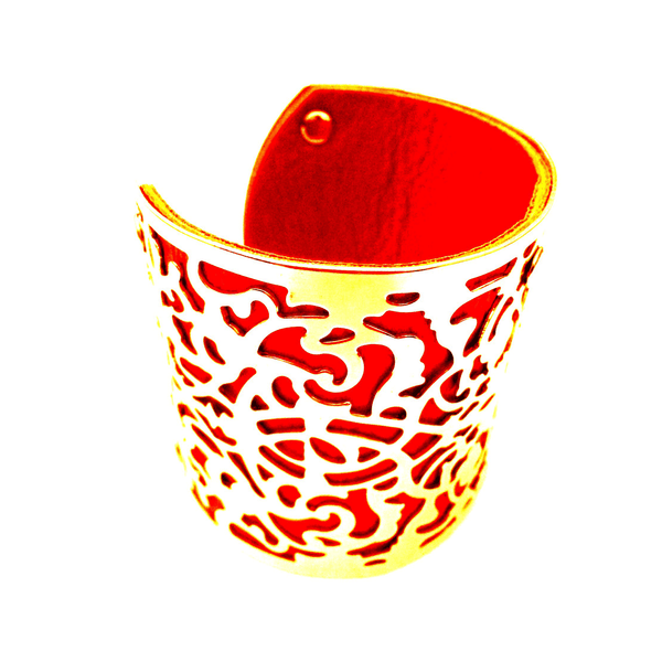Love by Taryn Jocelyn Orange Bangle