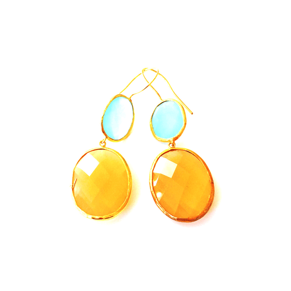 Double Gemstone Natural Delight Earrings at LVBT