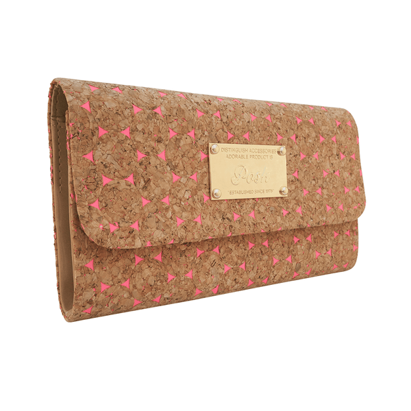 Emma Pink Cork Clutch at LVBT