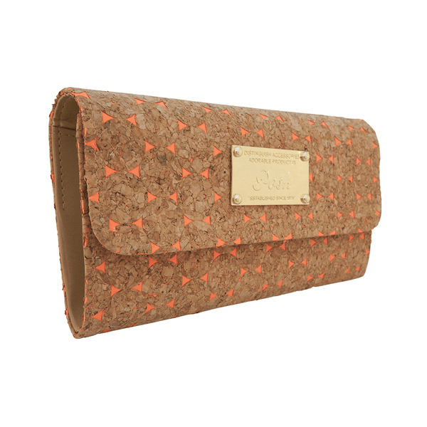 Emma Coral Cork Clutch at LVBT