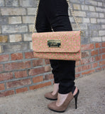 Emma Pink Cork Clutch
