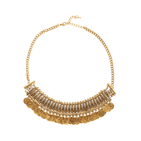 Fern gold coin necklace at LVBT