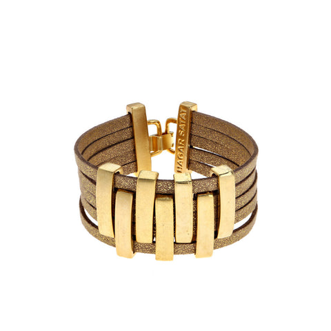 Hagar Satat Zig Zag Gold Bracelet at LVBT