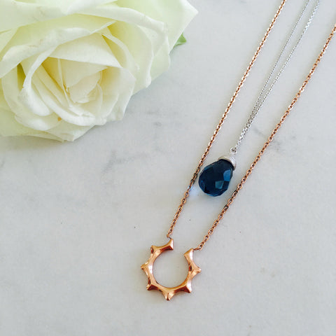 Katarina Silver & Rose Gold Necklace Set