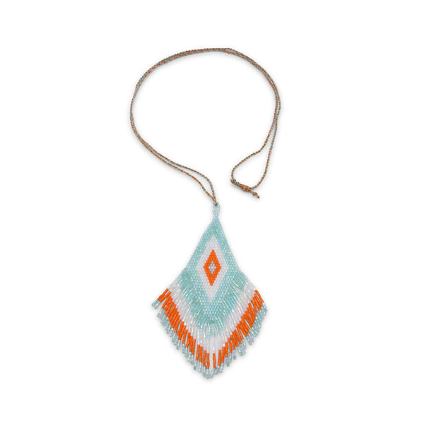 Amadoria Aqua, White & Orange Java Necklace at LVBT