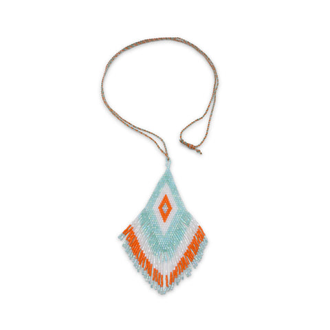 Amadoria Aqua, White & Orange Java Necklace at LVBT