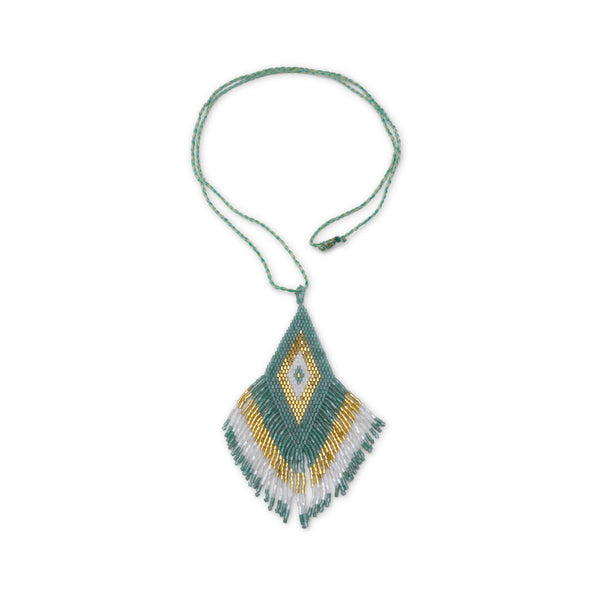 Amadoria Green, Gold & White Java Necklace at LVBT