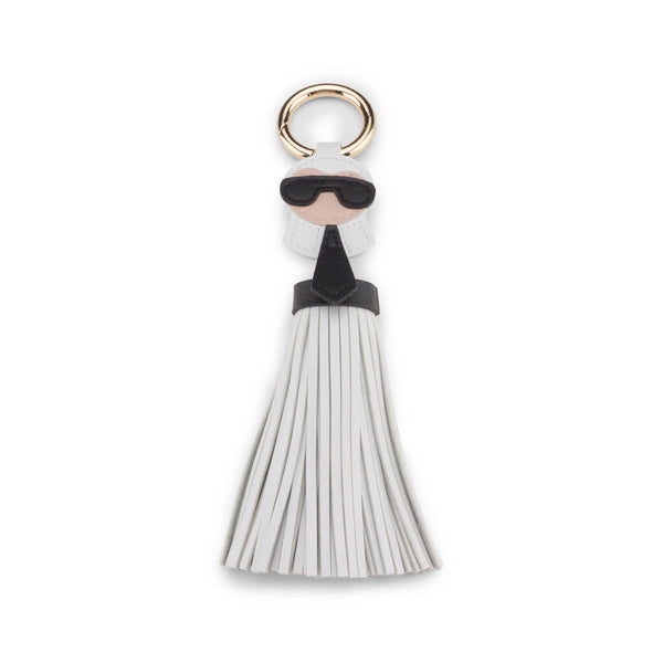 White Karl Tassel Tag
