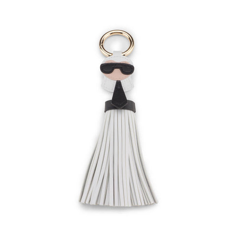 White Karl Tassel Tag
