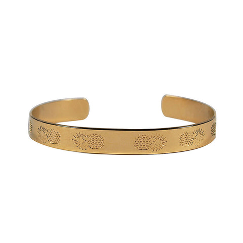 Gold Flat Pineapple Bracelet