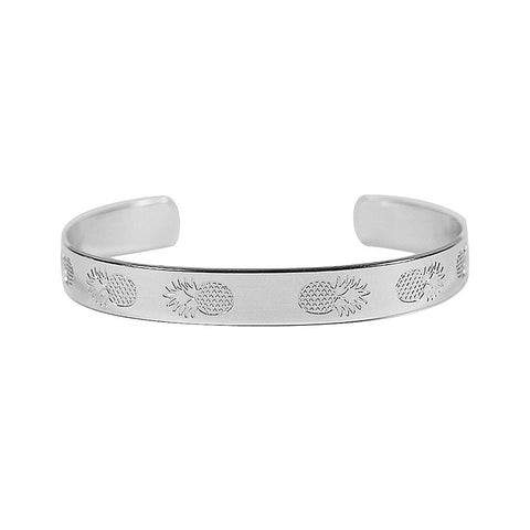 Silver Flat Pineapple Bracelet