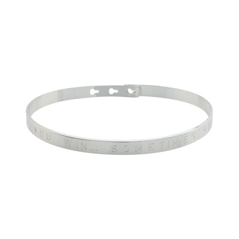Silver Sometimes you win... Sometimes you learn Bracelet
