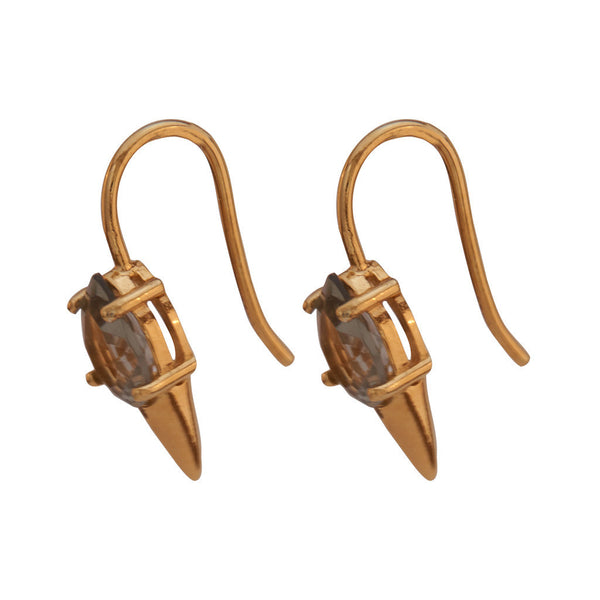 Donna Gold and Grey Stone Earrings