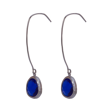 Sinead Silver and Blue Stone Earrings