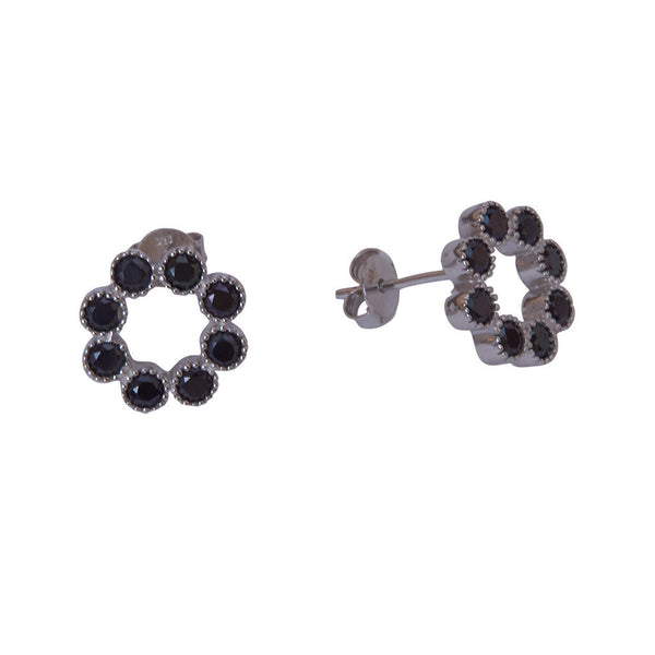 Karie-Ann Black Stone Earrings