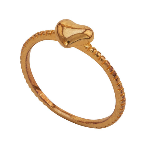 Miss Lesley Leah Gold Heart Ring at LVBT