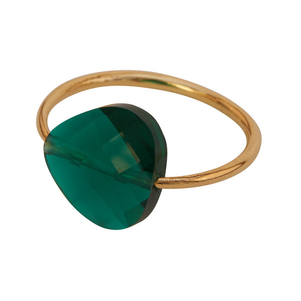 Miss Lesley Rene Gold and Green Stone Ring at LVBT