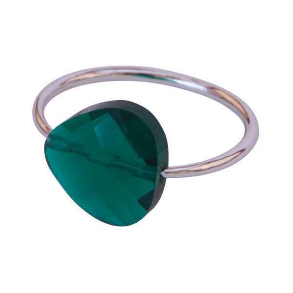 Miss Lesley Rene Silver and Green Stone Ring at LVBT