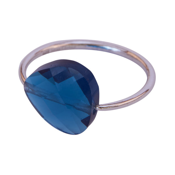 Miss Lesley Rene Silver and Blue Stone Ring at LVBT