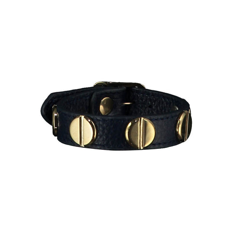 Michelle Navy Blue Leather Bracelet