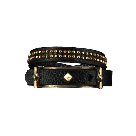 Ashlea Black Leather Bracelet at LVBT