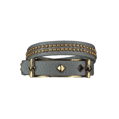 Ashlea Grey Leather Bracelet at LVBT
