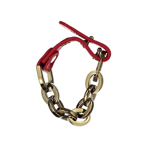 Sally Red Leather Bracelet