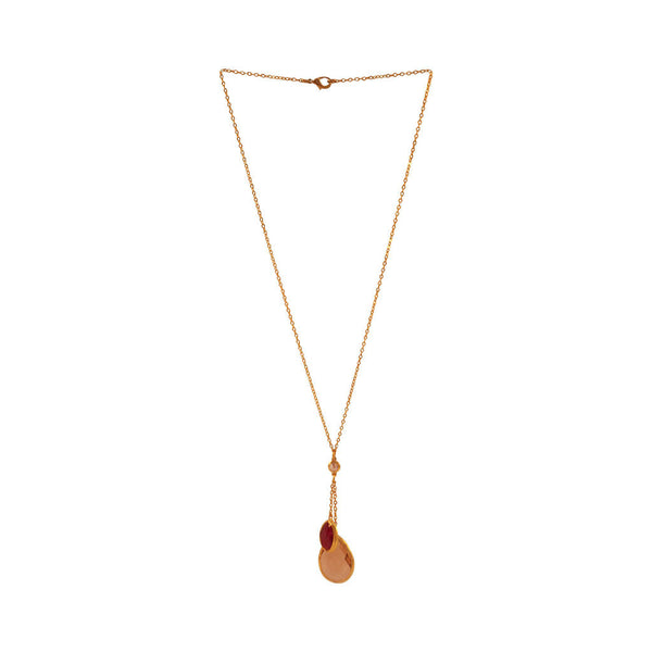 Pink Double Stone Necklace