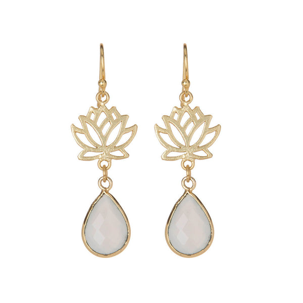 White Martha Earrings